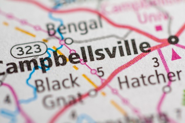 Map Of Campbellsville KY.