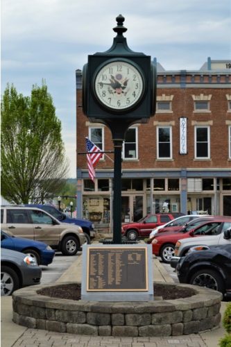 City square of Greensburg KY.